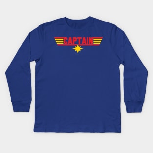 Captain My Captain Kids Long Sleeve T-Shirt